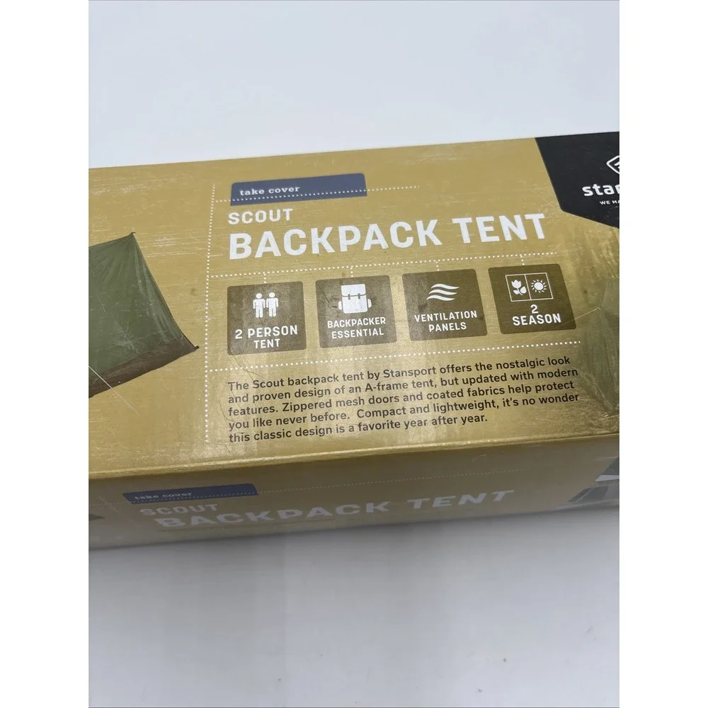 Stansport Scout Take Cover Backpack Tent New In Box 6ft 6in By 4ft 6in 2‎ Person